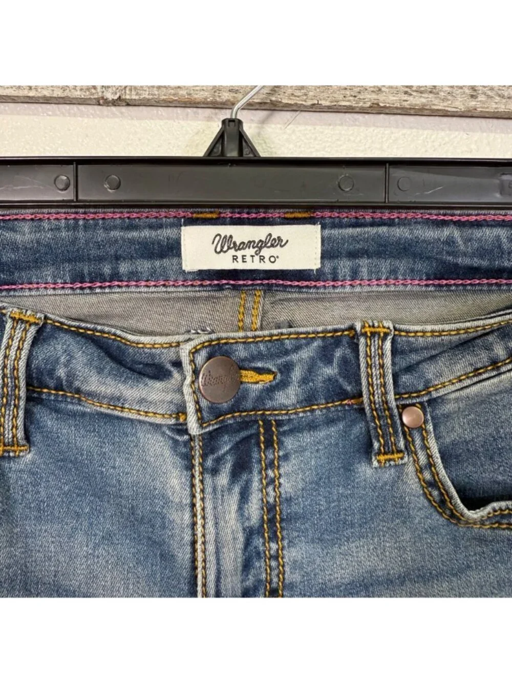 Wrangler Retro Mid Rise Bootcut Jeans 7x31 Medium Wash Denim Western Rodeo Ranch